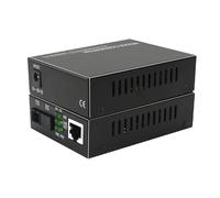 PLACUNT 1 coppia di convertitori multimediali in fibra ottica da 100 Mbps, convertitore Ethernet, alimentatore esterno SC 10/100M monomodale 25 km facile da usare