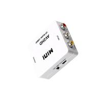 PLACUNT Adattatore RCA/AV CVBS compatibile con HDMI, convertitore video 1080P MINI AV2HD Box for NTSC PAL HDTV Proiettore Decoder DVD facile da usare(Black)