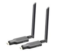 PLACUNT Adattatore trasmettitore ricevitore video wireless compatibile con HDMI da 50 m, for PC, laptop, proiettore, monitor TV facile da usare