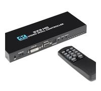 PLACUNT Controller videowall DVI 4K 3x3 1x3 1x4 2x3 2x4 Vs 2x2 Processore multischermo TV compatibile con HDMI 2 3 4 Giuntatore video facile da usare(4K 3X3 Controller)