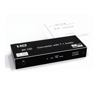 PLACUNT Convertitore 8K con estrattore 7.1 for supporto HDMI, canale ottico R/L da 3,5 mm, Atmos, amplificatore for TV for laptop facile da usare