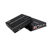 PLACUNT Extender IP KVM 300M su cavo RJ45 Cat5e/6 for trasmettitore e ricevitore a matrice Ethernet 1080P compatibile con HDMI tramite switch di rete facile da usare