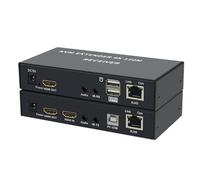 PLACUNT Extender KVM 4K 120m for HDMI tramite cavo Ethernet Cat5e Cat6 Rj45 Convertitore video mittente ricevitore supporto tastiera mouse facile da usare