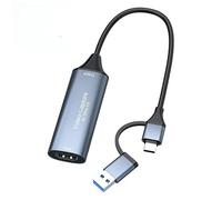 PLACUNT Scheda di acquisizione USB3.0 tipo C, video grabber compatibile con HDMI 4K, registrazione giochi 1080P, streaming live facile da usare