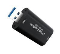 PLACUNT Scheda di acquisizione video 4K su USB 3.0 da pezzi, registrazione giochi 1080P 60fps for 5 laptop compatibili, streaming live PC facile da usare(Flat style)