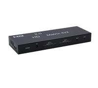 PLACUNT Splitter switch 4K 60Hz Matrix 4X2 2 In 4 Out compatibile con HDMI, estrattore .0 2x4 1080p for DVD PC a monitor TV facile da usare(4X2)