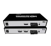 PLACUNT Trasmettitore e ricevitore da 20 km, estensore KVM USB in fibra ottica for loop HDMI su cavo in SC for PC DVD a monitor TV facile da usare(Without USB)