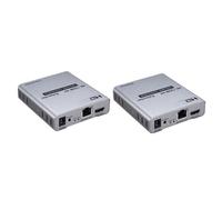 PLACUNT Trasmettitore e ricevitore KVM Extender video 4K 120M da 60M, compatibile con HDMI, tramite cavo Ethernet RJ45 CAT5e/6, supporta tastiera mouse facile da usare(120M)
