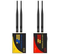 PLACUNT Trasmettitore video 4K30Hz Extender wireless H.265 2.4G/5G 200M for HDMI Wireless Può connettersi al cavo Ethernet facile da usare(4K 30hz)