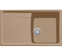 Plados Lavello Cucina 1 Vasca da Incasso con Gocciolatoio Larghezza 86 cm materiale Ultragranit colore Bianco UG98 - RO0861 Serie Roxana