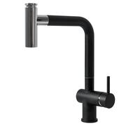 Plados Miscelatore Cucina Doccetta Rubinetto Monocomando Black UG70 - Hydra