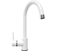 Plados Rubinetto Cucina Canna Alta Miscelatore Monocomando Bianco UG98 PETRAMIX