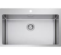 Plados SR7500 Lavello cucina in acciaio inox satinato a una vasca Filotop