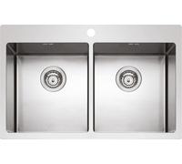 Plados SR7520 Lavello cucina in acciaio inox satinato a DUE vasca Filotop