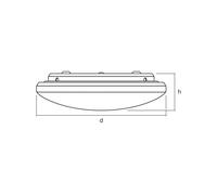 OSRAM Orbis Pure lampada LED a soffitto e parete 400mm 24W, apparecchio in bianco con corpo in alluminio, protezione IP20, per illuminazione decorativa
