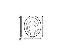 Plafone LED OSRAM ORBIS SPIRAL OVAL, Ø 49 cm bianco 37 W Osram