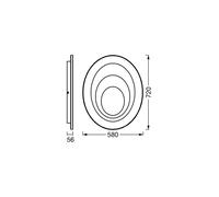 Plafone LED OSRAM ORBIS SPIRAL OVAL, Ø 72 cm bianco 63 W Osram