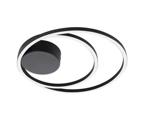 Plafoneria LED Eglo Ruotale 36W 3000K 4400Lm alluminio plastica nero Nero
