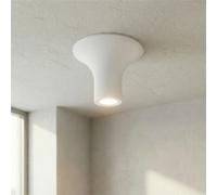 Plafoniera Ø167x130mm GU10 in Gesso Pitturabile Rotonda