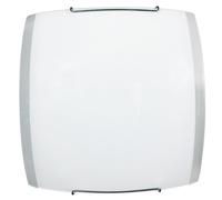 Plafoniera 1xE27 Ganci Cromo Vetro Lastra Bianco-Trasparente E-Energy Venere