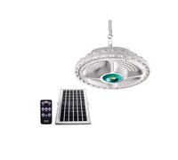 PLAFONIERA 200W LAMPADA 156 LED CON PANNELLO SOLARE CREPUSCOLARE 1200LM IP55