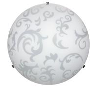 Plafoniera 2xE27 Ganci Cromo Vetro Lastra Bianco E-Energy Melissa
