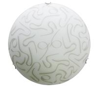 Plafoniera 2xE27 Ganci Cromo Vetro Lastra Tortora E-Energy Leila