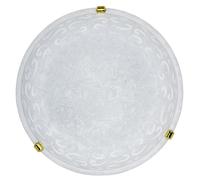 Plafoniera 2xE27 Ganci Oro Vetro Screpolato Bianco E-Energy Asia