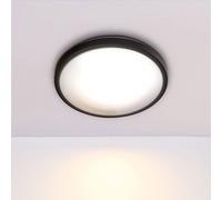 Plafoniera 2xE27 Nera IP44 - Ø330mm da soffitto e parete