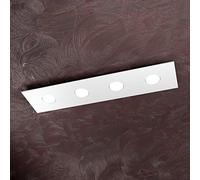 PLAFONIERA 4 LUCI LED RETTANGOLARE BIANCA MODERNA L 80 CM