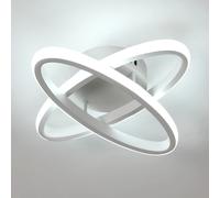 Plafoniera a 2 anelli Personalità creativa Illuminazione da soffitto bianca nordica per luci del corridoio d'ingresso Soffitto Soggiorno Cool W