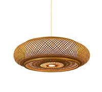 Plafoniera a filo soffitto stile vintage rustico per sala da pranzo, lampada a sospensione in stile sud-est asiatico, kit lampada a sospensione country per soggiorno, lampade a tamburo per soffitto d'