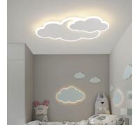 Plafoniera a forma di nuvola da 55 cm, lampadario a LED 3D con nuvole, per cameretta, soggiorno, camera da letto per bambini e bambine, dimmerazione continua, 46 W