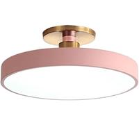 Plafoniera A LED A Filo Semplice E Moderna, Design Ultrasottile, Lampada da Soffitto A Risparmio Energetico, Illuminazione A Soffitto Piatta, 3000-6000k, Oscuramento Infinito, Pink, 11.8in