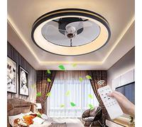 Plafoniera A LED A Soffitto con Illuminazione Ventilatore Plafoniera con Telecomando Timer Moderno Silenzioso Pendente Camera da Letto Soggiorno Sala da Pranzo Lampadario Camera dei Bambini