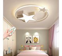 Plafoniera a LED a stella dimmerabile per la camera dei bambini Lampada decorativa telecomandata per ragazzi e ragazze Faretti da soffitto da 45 cm per soggiorno Sala da pranzo Vivaio Bianco