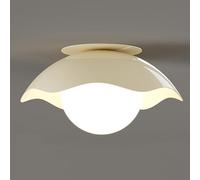 Plafoniera a Led Color Crema, 16W, Moderna, per Corridoio, a Filo Soffitto, Ideale per Ingressi e Corridoi./Montaio a Filo