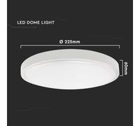 Plafoniera A Led con Sensore di Movimento a Microonde 4000K 18W 1800LM IP44 Diam