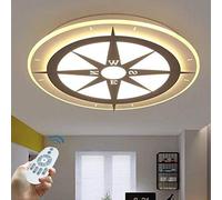 Plafoniera A LED Con Telecomando Dimmerabile Lampada Per Cameretta Per Bambini Per Ragazzi E Ragazze E Stanze Di Benvenuto Luce Energia Luce Bussola Cura Degli Occhi Lampade Per Bambini,52CM 32W
