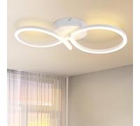 Plafoniera a LED da 1/2", bianca, 24 W, design moderno e creativo, lampada da cucina, bianco caldo 3000 K, lampada da camera da letto, lampada da corridoio, plafoniere in metallo per cucina, ufficio, 
