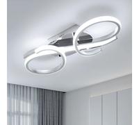 Plafoniera a LED da 36 W dal design creativo, lampadario in argento di forma geometrica, lampada da parete per camera da letto, soggiorno, corridoio