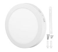 Plafoniera a LED da soffitto a filo, pannello piatto rotondo ultra sottile, 18 W, 6000 K, luce bianca a risparmio energetico, luce brillante per corridoio, balcone, alluminio