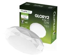 Plafoniera a LED da superficie 12W IP44 Rotonda GLORY 2 DIAMOND 26cm LUMILED