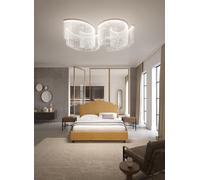 Plafoniera a led di lusso design moderno bianco in cristallo MS-540