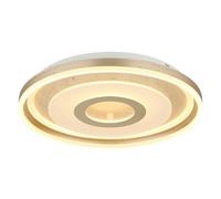 Plafoniera a LED effetto pietra per camera da letto, colore champagne, diametro 50 cm