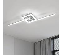 Plafoniera a LED girevole, lampada da soffitto a LED 26W 2340LM, bianco freddo 6500K, plafoniere argento per camera da letto, soggiorno