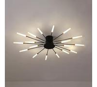 Plafoniera A LED Gypsophila, Plafoniere Nordic Lighting Lampadari Moderni per Fuochi D'artificio da 1 W con Acrilico, per Soggiorno Camera da Letto Corridoio, Black 18 Head