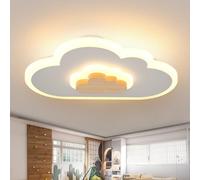 Plafoniera a LED lampada da soffitto creativo nuvole,con telecomando dimmerabile legno lampadario bambini 50W bianche moderne Plafoniera per soggiorno camera da letto camera dei bambini,80cm