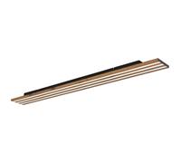 Plafoniera a LED, lampada da soffitto, lampada da soggiorno, dimmerabile, metallo nero, H 6 cm