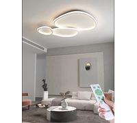 Plafoniera a led moderna a soffitto con telecomando e app per selezionare colore della luce e luminosità lampada adatta per camera da letto salone soggiorno cucina locali 100W (100W - OVALE - 3C)